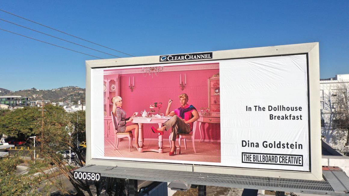 Breakfast by photographer Dina Goldstein on Los Angeles billboard for Billboard Collective project