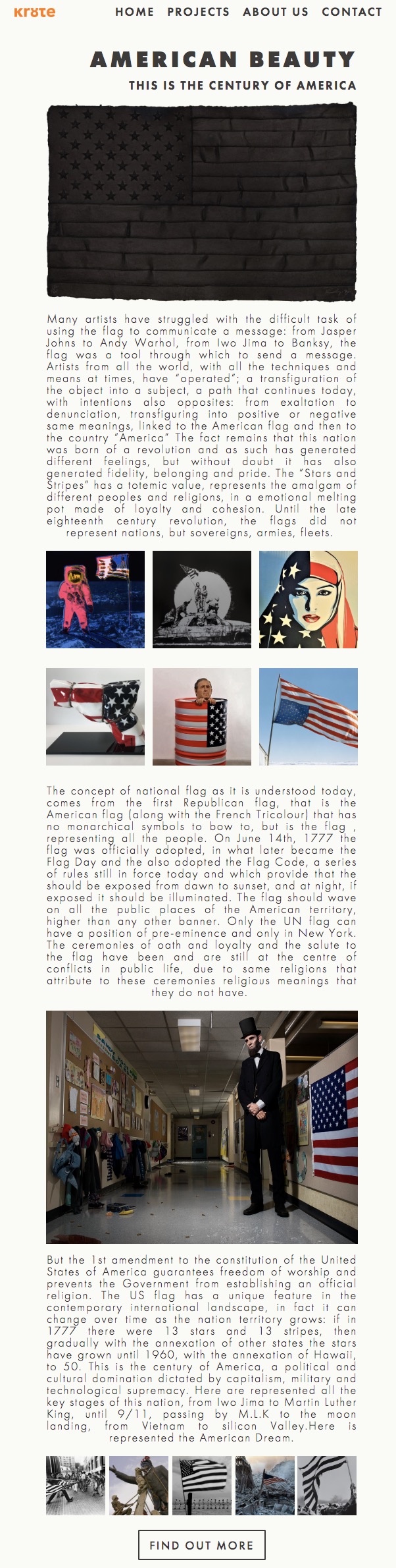 Group exhibition of artist who include the American flag in their works.