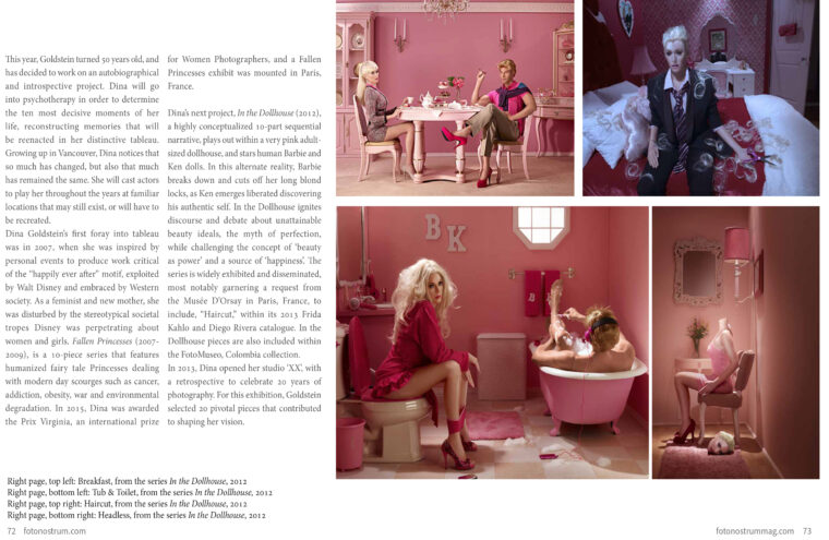 Dina Goldstein Feature in FotoNostum Magazine