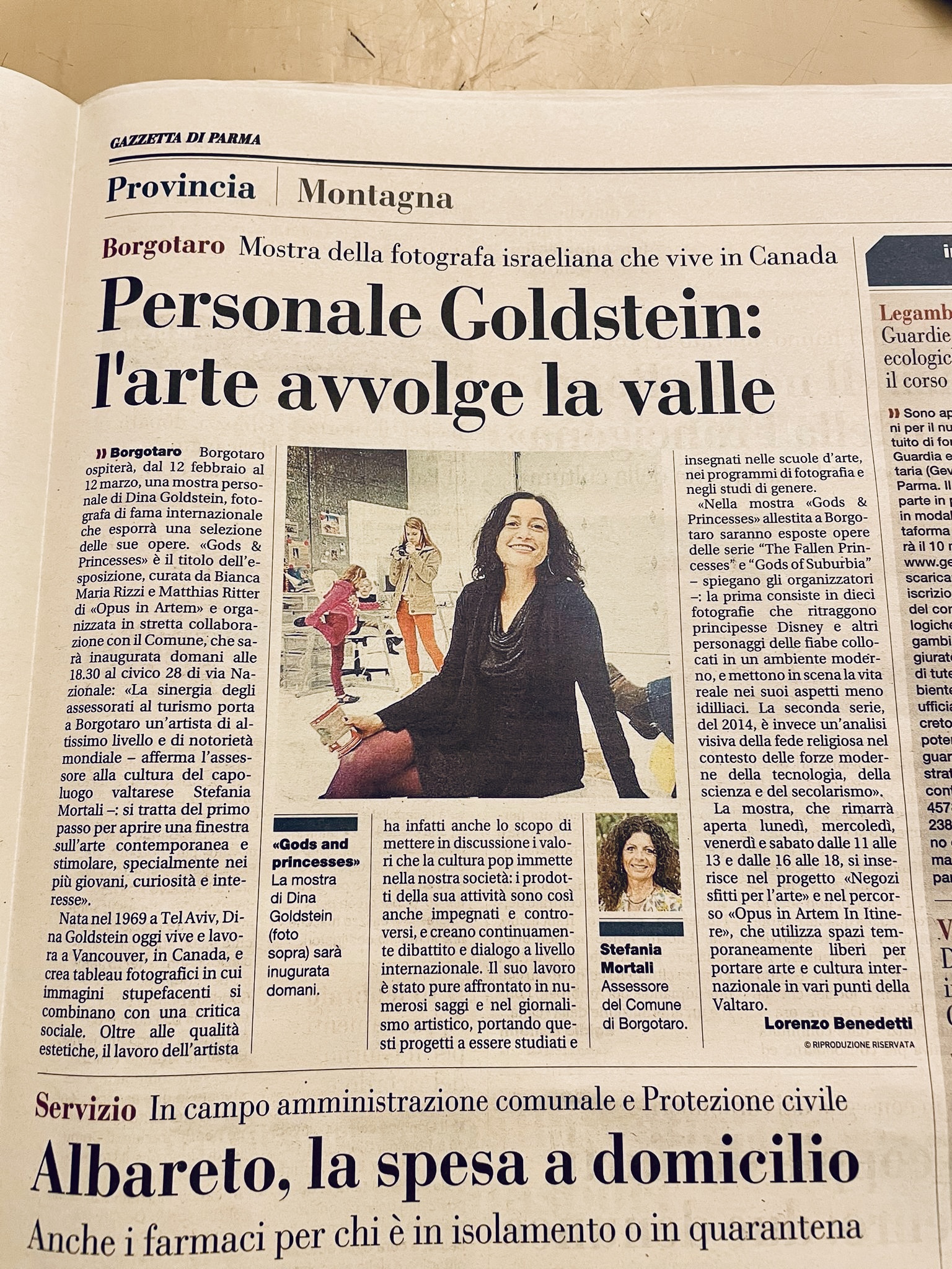 DINA Goldstein artist Fallen Princesses article Italy Exhibition 2022