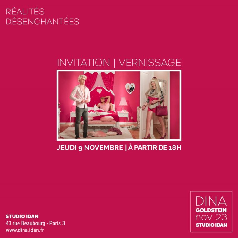 Photographer Dina Goldstein Invitation to exhibition at gallery Idan Witzen Paris November 8 2023