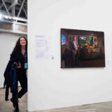 Artist Dina Goldstein at the Busan Photography Festival Exhibition 2022 showing her series 10 Commandments with American Presidents