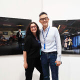 Artist Dina Goldstein at the Busan Photography Festival Exhibition 2022 showing her series 10 Commandments with American Presidents