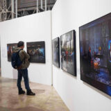 Artist Dina Goldstein at the Busan Photography Festival Exhibition 2022 showing her series 10 Commandments with American Presidents